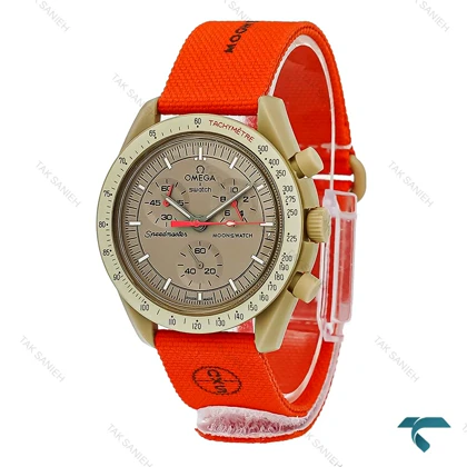 ساعت امگا سواچ ماموریت به ژوپیتر(مشتری) بند برزنتی Swatch-8840-U