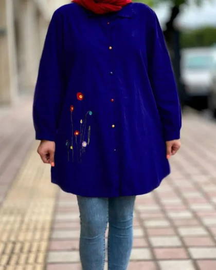 مانتو دکمه رنگی