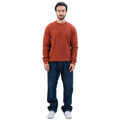 پلیور بافت یقه گرد رگولارفیت مردانه - 03252158