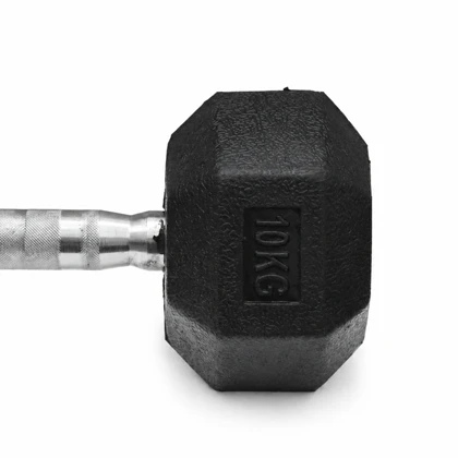 دمبل بدنسازی لاین اسپرت مدل Hexagon وزن 10 کیلو گرم بسته دو عددی
