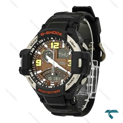 جیشاک GA-1000 مردانه مشکی صفحه قهوه ای GShock-8038-G