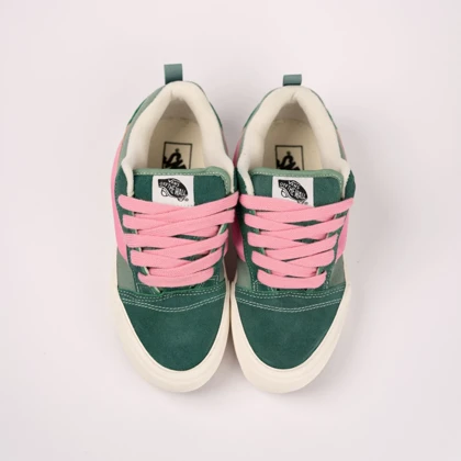 کفش ونس مدل نواسکول/vans knuskool green pink