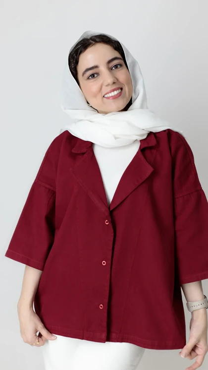 کت کتان باکسی