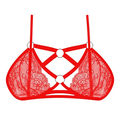 سوتین فانتزی زنانه مدل گیپور هارنس دار کد 300