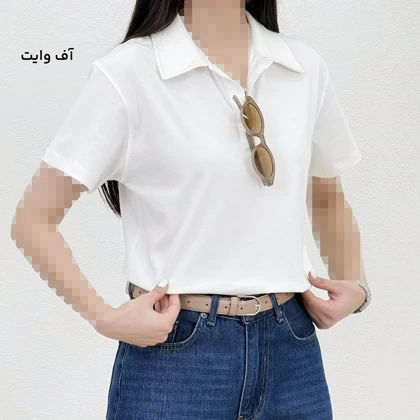 پولوشرت زنانه یقه شکاری بیسیک | آی بولک