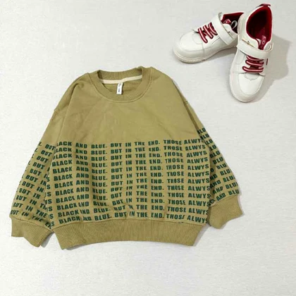 بلوز بچه گانه زیتونی THE END خارجی