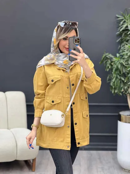 مانتو کتان شش جیب نما