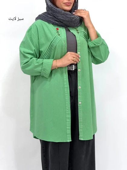 مانتو لینن گلدوزی نورا