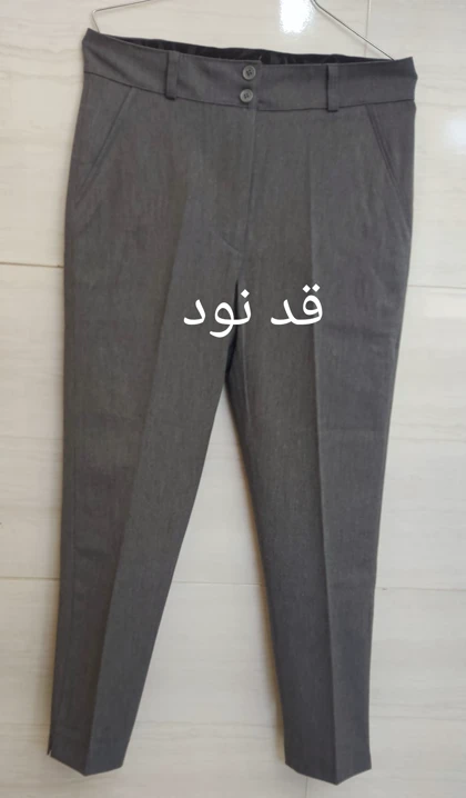 شلوار زنانه گاواردین طوسی راسته اداری