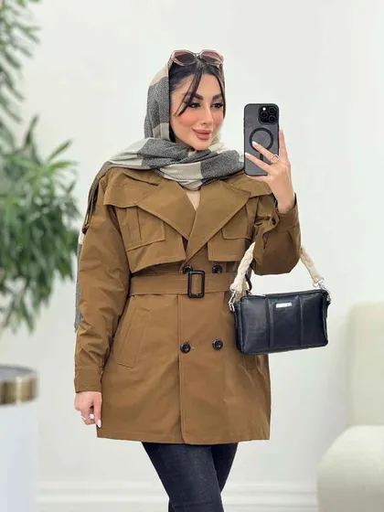 بارانی دو تکه جیب پیله