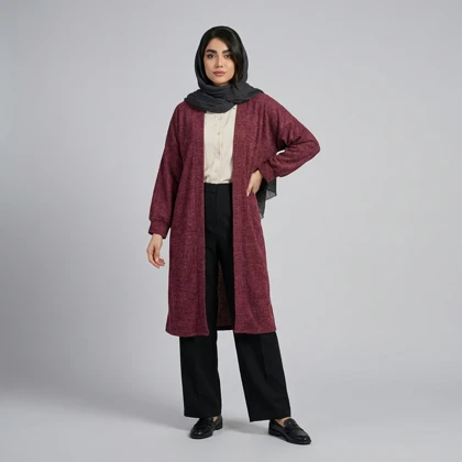 مانتو زنانه موهر بیسکویتی پاییزی