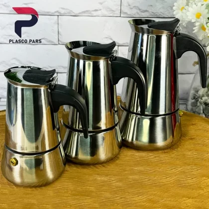 اسپرسوساز 6 کاپ استیل مخروطی
