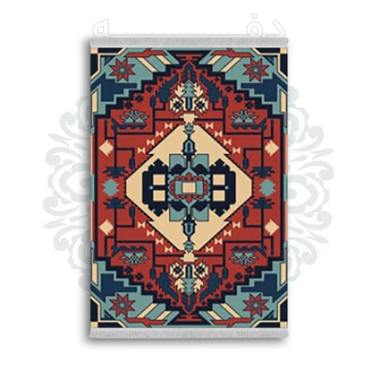 *جدید* فرشینه از جنس پارچه شانل مخمل ترک طرح فانتزی برند دفه کد 1860