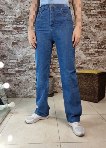 شلوار جین مدل واید استایل کد 10108