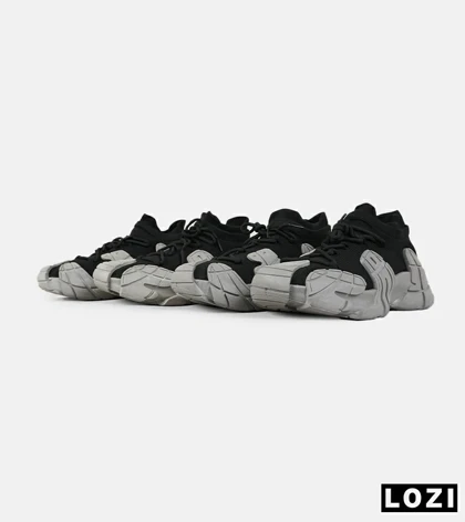 کفش کتانی مردانه مشکی طوسی BALENCIAGA مدل 7492