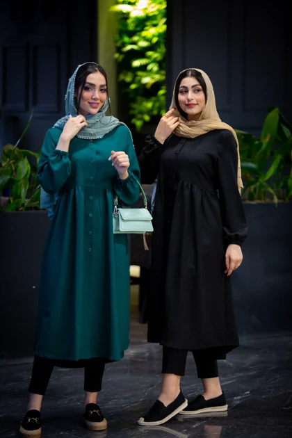 مانتو لوئیز جودون یقه هفت بلند