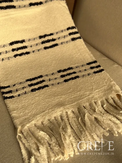 شال موهر حوله ای خط‌دار