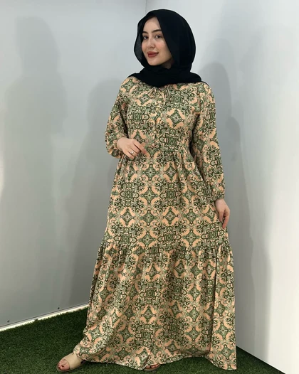 پیراهن فلور خشت 6108