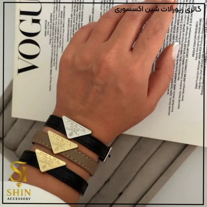 دستبند چرمی زنانه کد dzch11