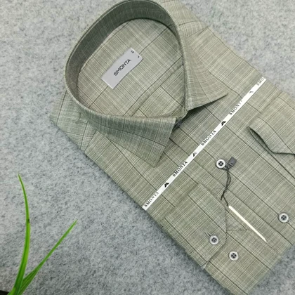 پیراهن طرحدار مردانه قواره ازاد ( قواره کلاسیک ) _ استین بلند