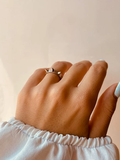 انگشتر تیغ تیغی استیل