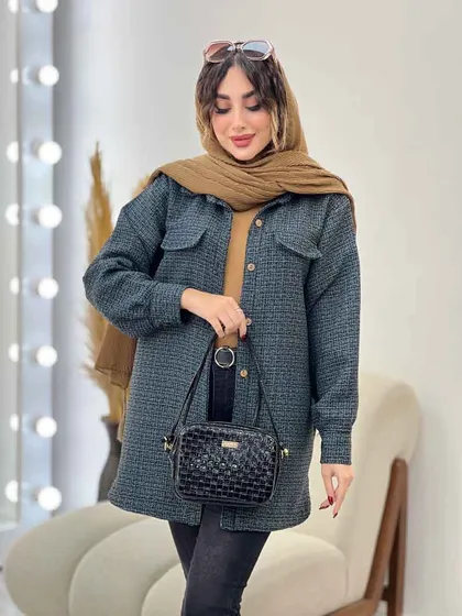 مانتو پائیزه بغل سه دکمه