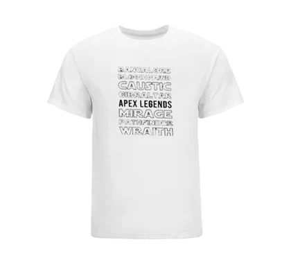 تیشرت Apex Legends طرح اسامی مشکی اپکس لجندز کد 95219