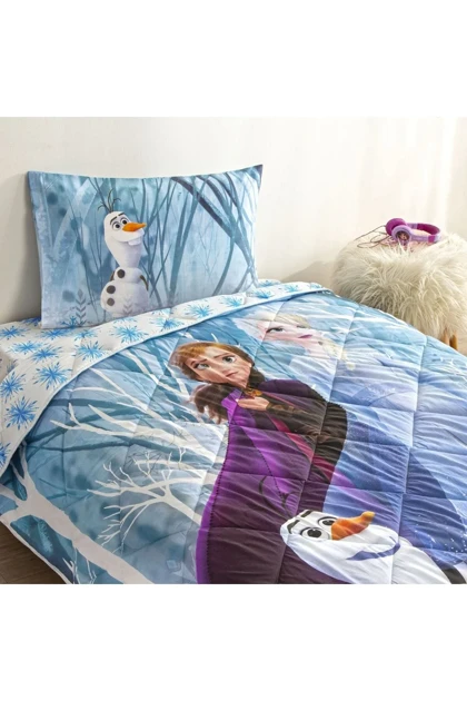 سرویس روتختی یک نفره Taç مدل Disney Frozen Winter پلی‌استر - چندرنگ