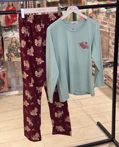 بلوز و شلوار سایز بزرگ نخ پنبه سکسن کد 40781