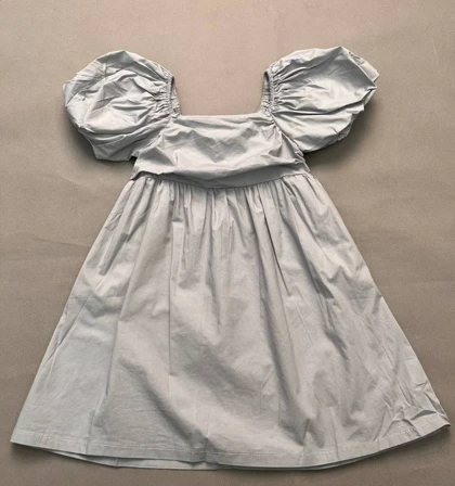 پیراهن دخترانه آستین پفی Puff Sleeve Dress