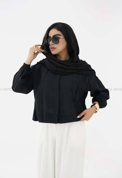 شومیز زنانه شیشه ای تک جیب کد1006022