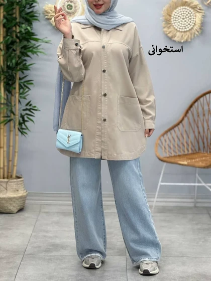 3379-مانتو کتان مرداس