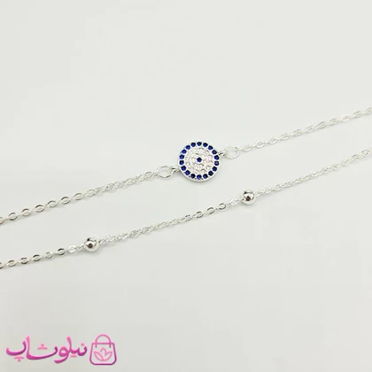 پابند زنانه ysx دولاین آبکاری نقره کد 145