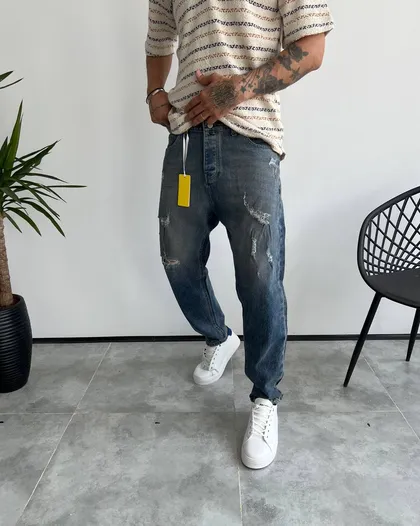 شلوار جین پارچه کش کثیفشور GUESS JEANS