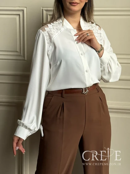 شومیز الیزه سرشانه گیپور