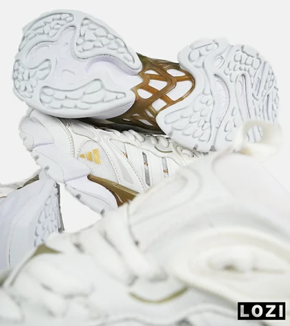 کفش کتانی مردانه و زنانه سفید طلایی ADIDAS performance x9000l4
