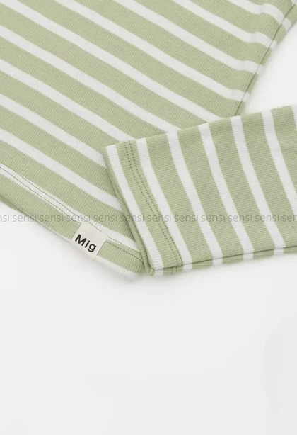 کراپ راه راه یقه گرد کد1004557