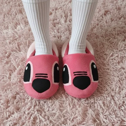 دمپایی روفرشی مدل اسلیپر طرح استیچ صورتی