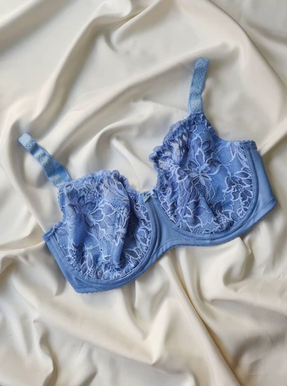 سوتین تک دانتل و پرلون فنردار مدل Violet-w برند SHANDERMAN کد: 2454