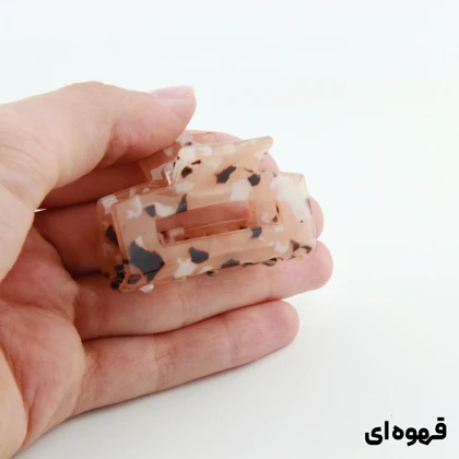 کلیپس دخترانه مدل بند انگشتی طرح مربع خال‌خالی