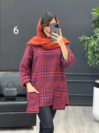 پالتو جلو بسته یقه چاک‌دار