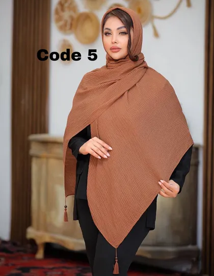 روسری پلیسه منگوله‌دار 3959