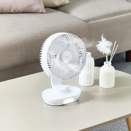 پنکه شارژی رومیزی گرین لاین مدل GREEN LION 8 DESKTOP FAN GN8INDSKFWH