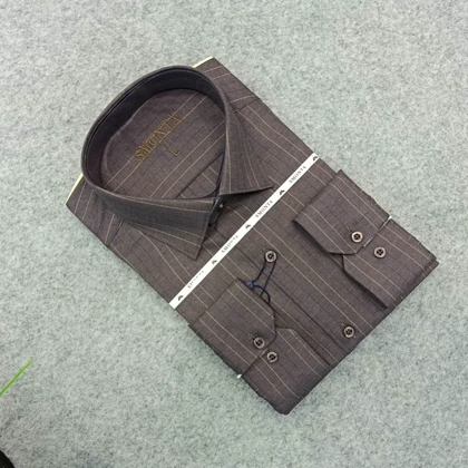 پیراهن استین بلند مردانه _ طرح راه راه قواره کلاسیک