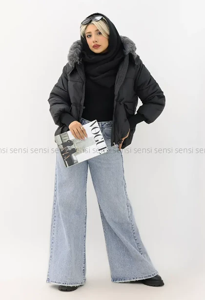 کاپشن وارداتی آستر دار یقه پوست کد1004850