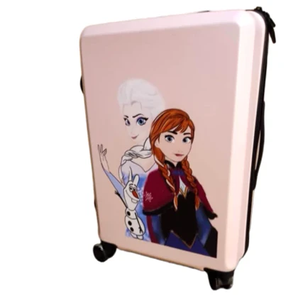 چمدان کودک السا و آنا سایز 20 رنگ صورتی کم رنگ ricardobeverlyhills