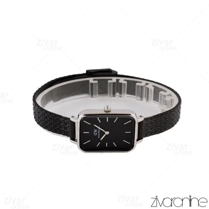 ساعت دنیل ولینگتون زنانه حصیری مستطیلی تمام مشکی 105730