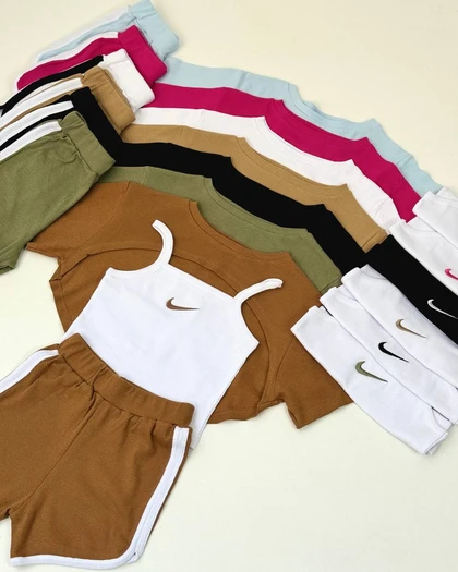 ست کبریتی سه تیکه استین کوتاه