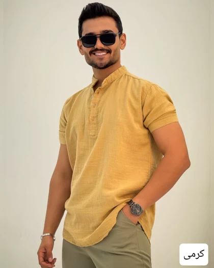 پیراهن ساده مردانه دبل فیس_کد4305