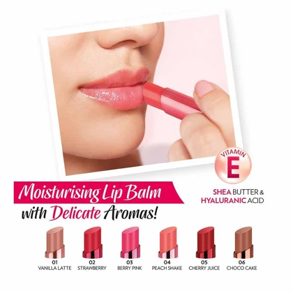 بالم لب جامد گلدن رز ,مدل Glow Kiss Tinted رنگ Vanilla Latte شماره 01